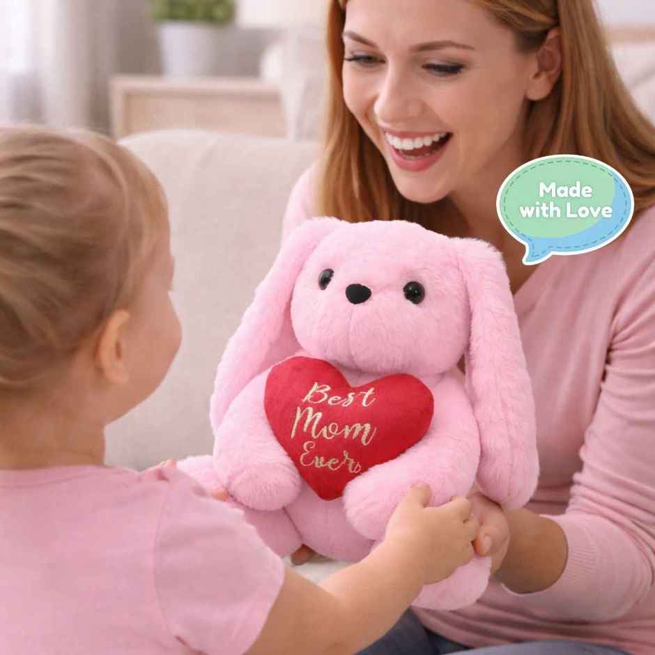 Toytales Lovey Bunny 25 cm | Soft Toy | Gift for Mothers & New Mom | Heart Bunny