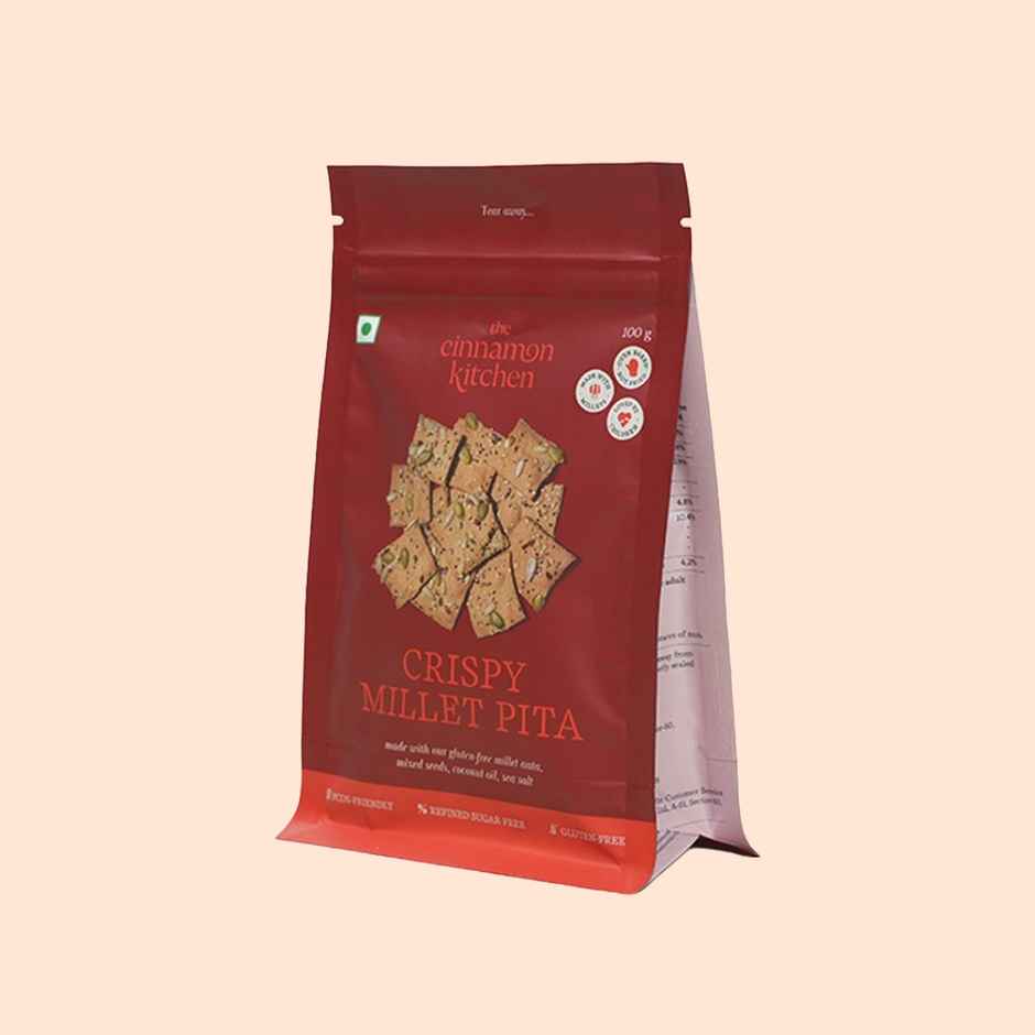 The Cinnamon Kitchen Crispy Millet Pita Baked Crackers