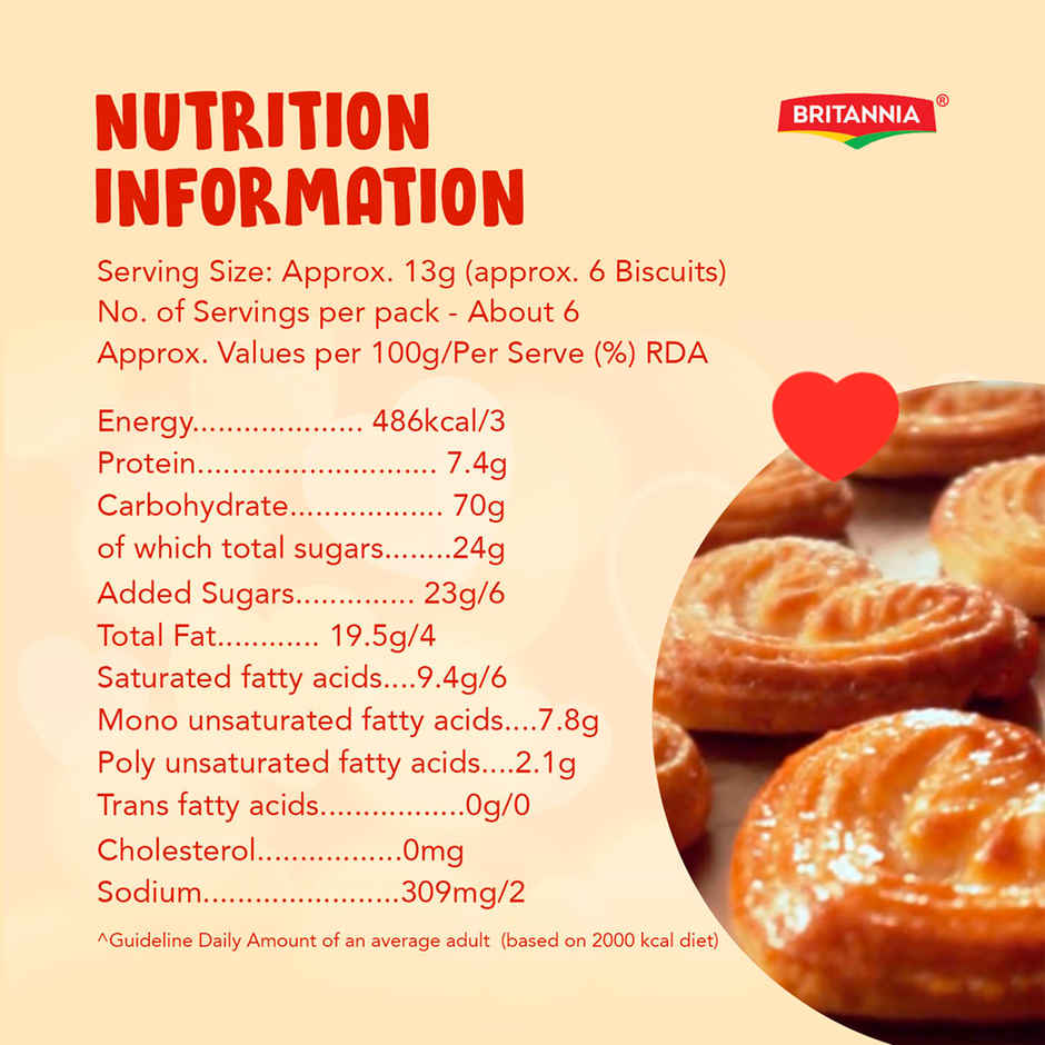 Britannia Little Hearts Classic Crunch Flavoured Biscuits | Combo