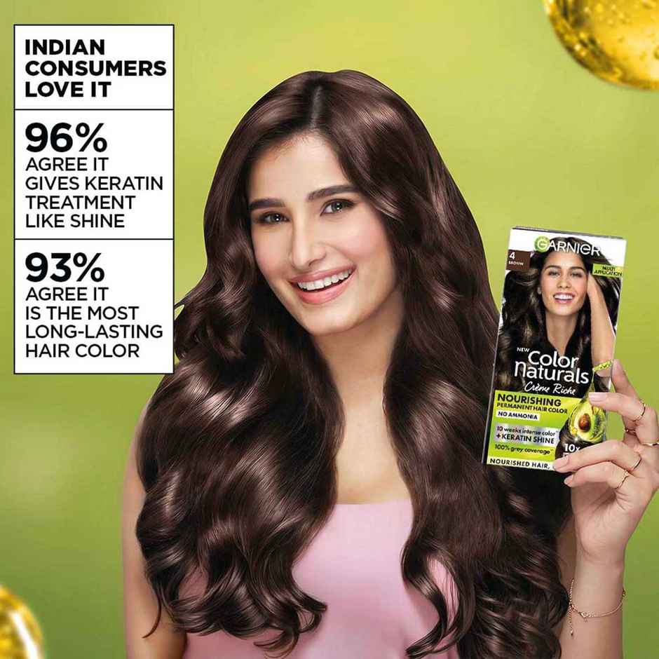 Garnier Color Naturals Long-Lasting Creme Hair Color | Brown - Shade 4
