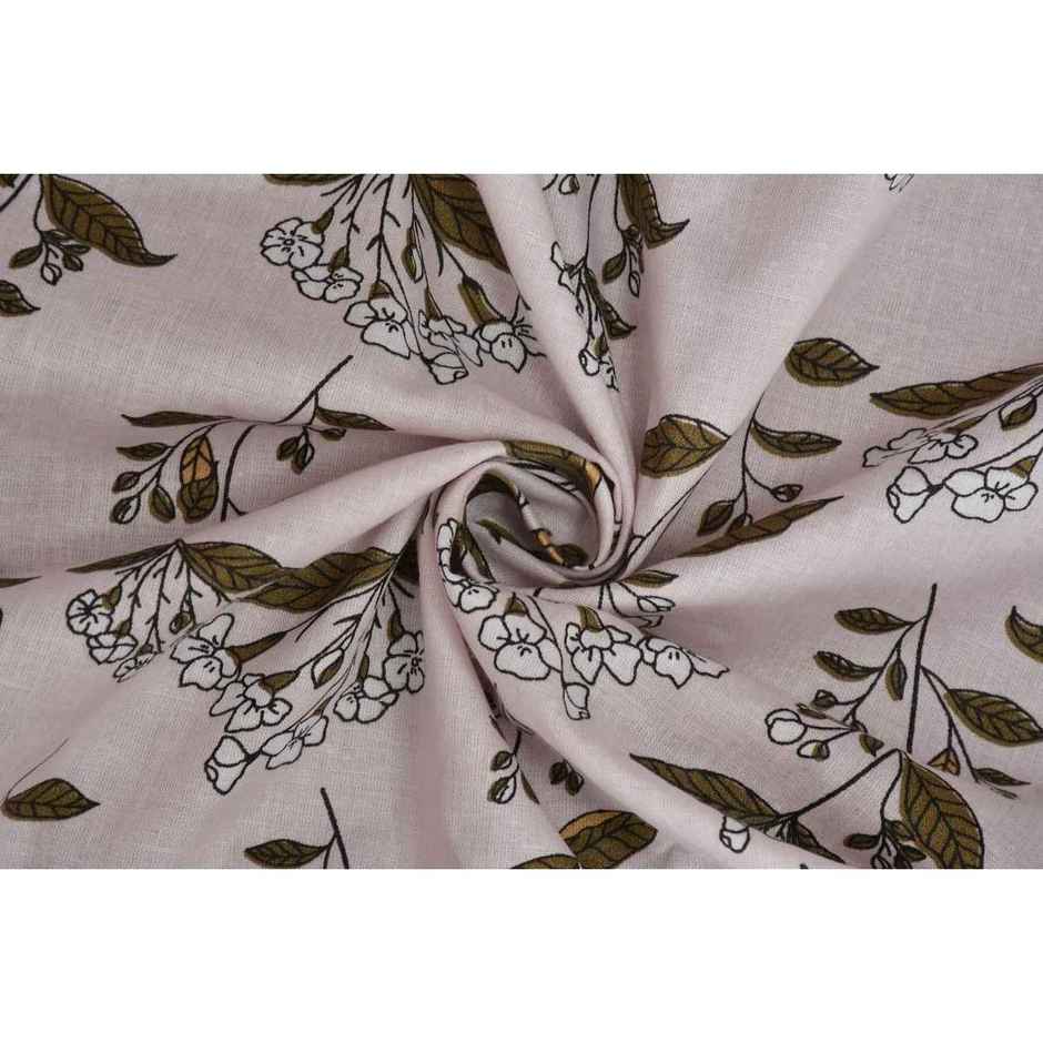 Florida Double Bed Cotton Bedsheet with 2 Pillow Cover | 228x275 cm Green