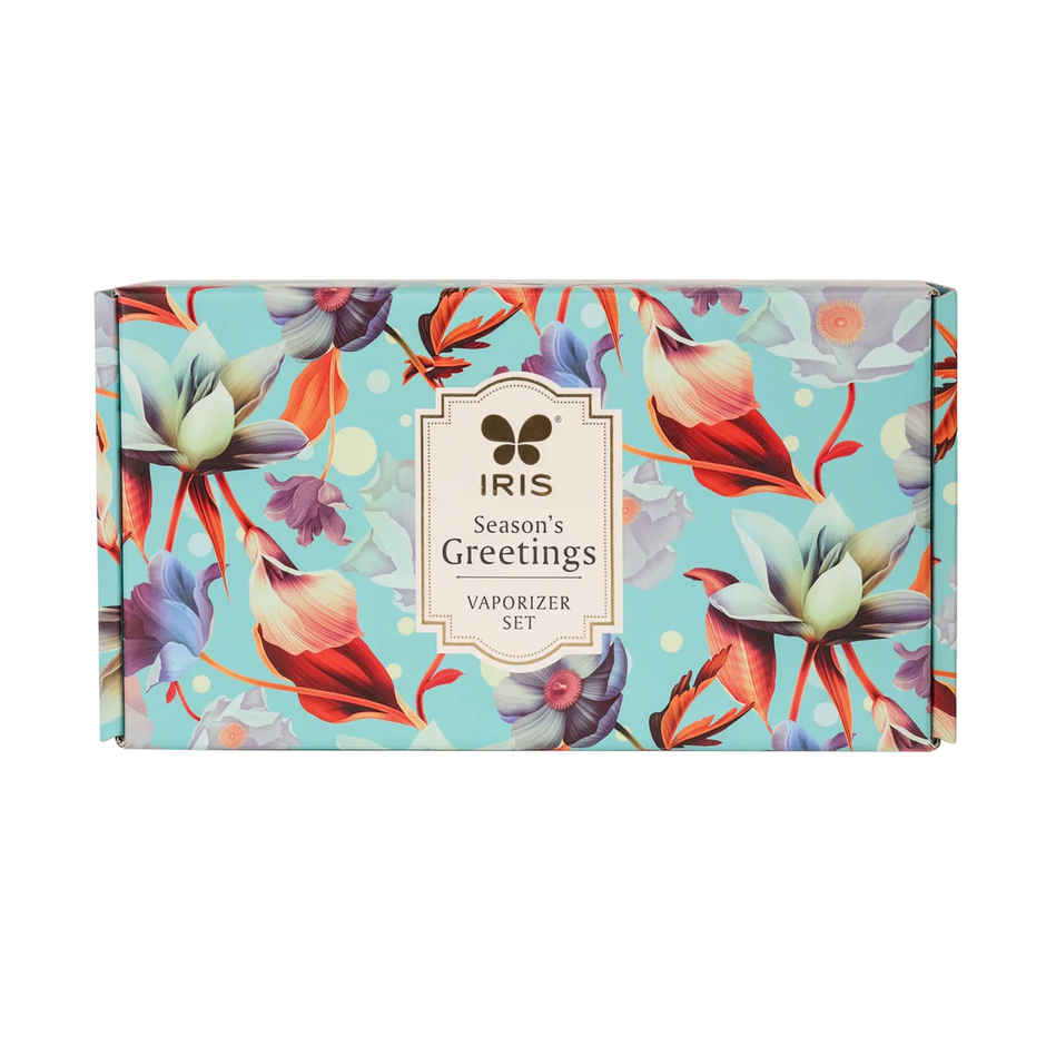 IRIS Fragrance Vaporizer Giftpack With 6 Assorted Oils And Tealights