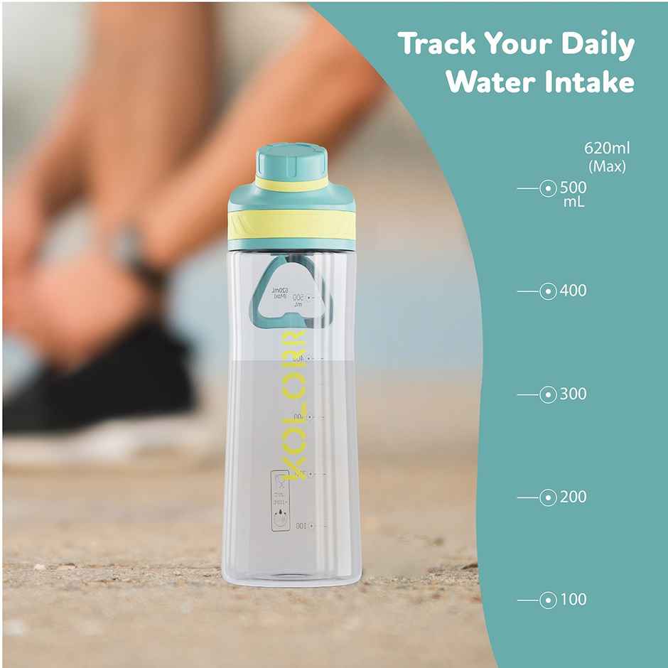 Kolorr Zest 620 ml Bottle | Yellow & Green | Ideal for Travel & Everyday Hydration