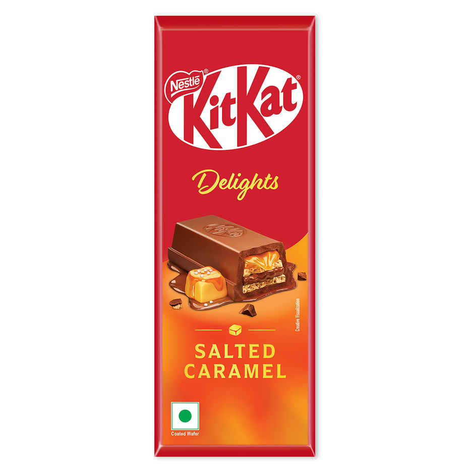 Kitkat Delights Salted Caramel Choco Coated Wafer Chocolate Bar