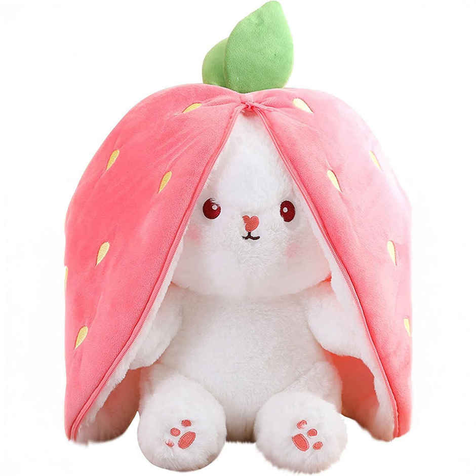 Babique Reversible Carrot Plush Cute Kids Soft Toy | For Home Decor, Car | Pink | 25 cm