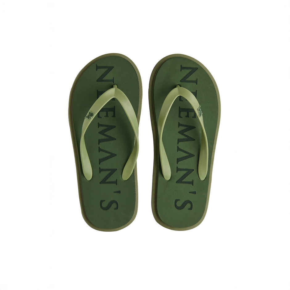 Neemans Unisex Eco Classic Slippers | Green with Light Green - UK 9