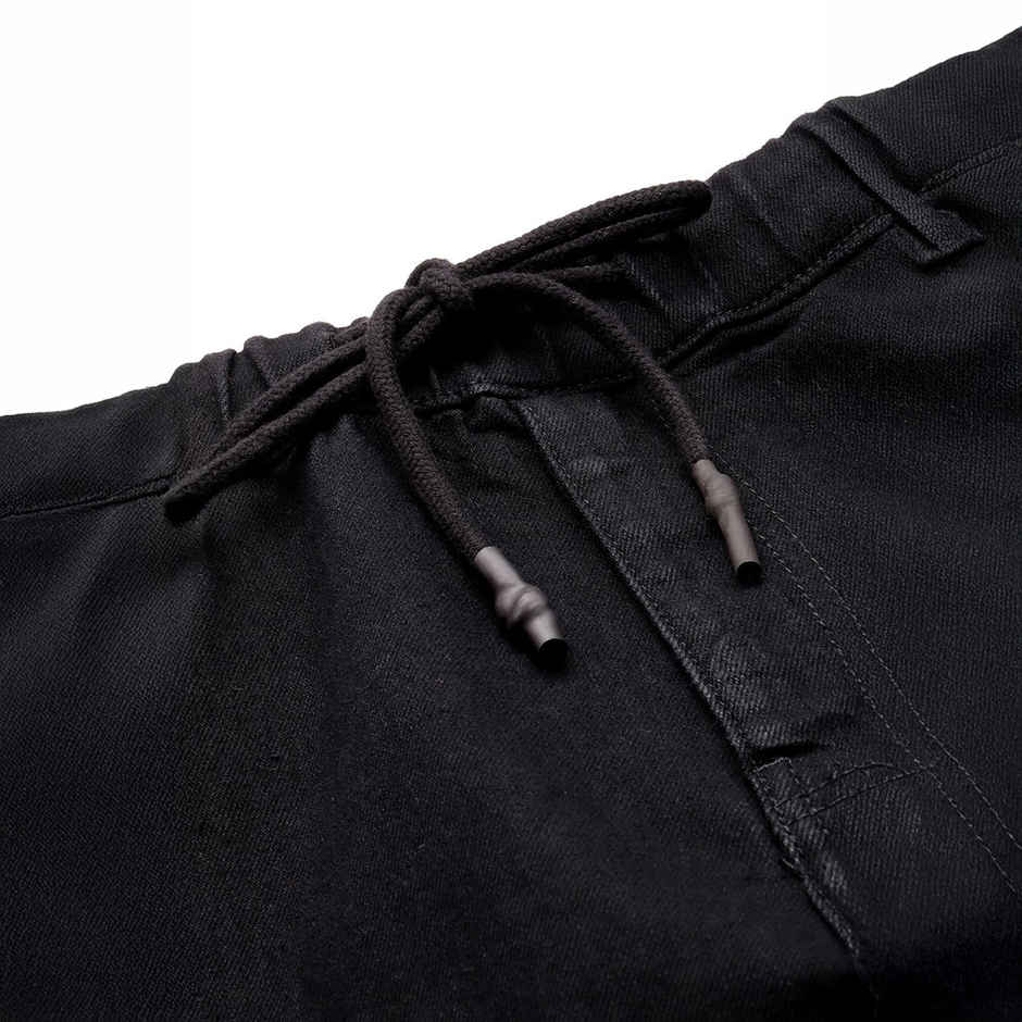 The Indian Garage Co Men's G201 Slim Fit Solid Casual Denim Jogger | Black | 32