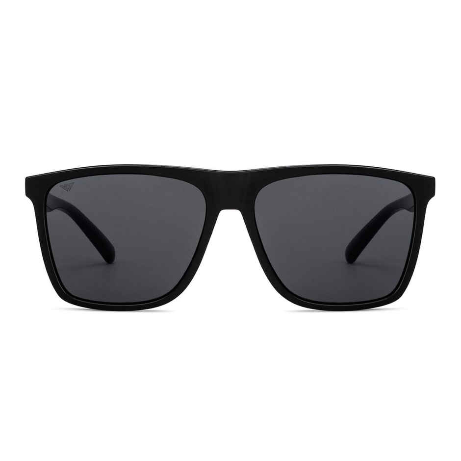 Vincent Chase By Lenskart Unisex Solid Plastic Wayfarer Sunglasses | Black - L