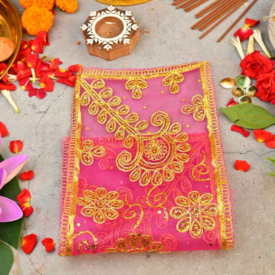 Divine Pink Mata Chunri | 17 x 7 Inch | ServDharm