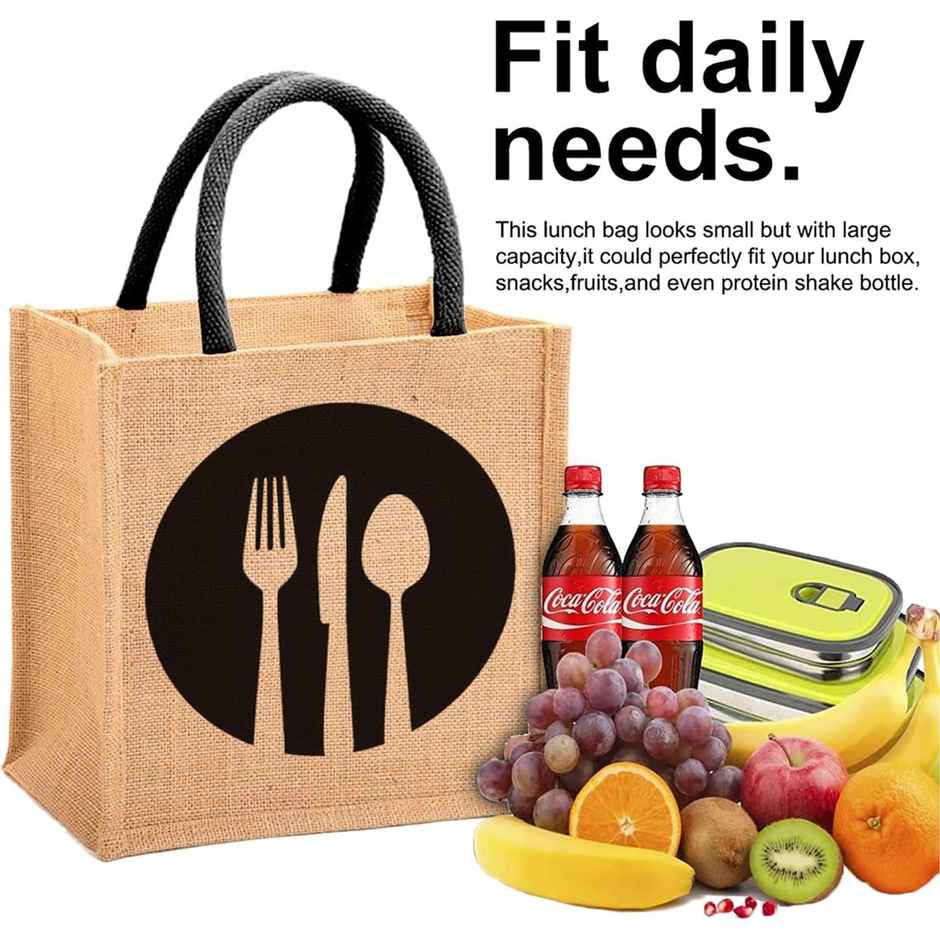 Kuber Industries Jute Eco-Friendly Shopping Bag with Zip & Handle for Daily Use (Brown)