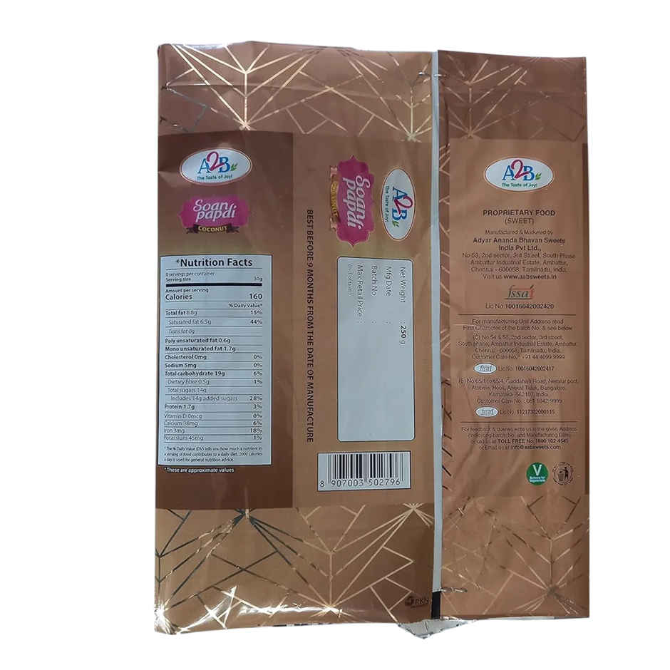 A2B Soan Papdi Coconut | Traditional Indian Sweet