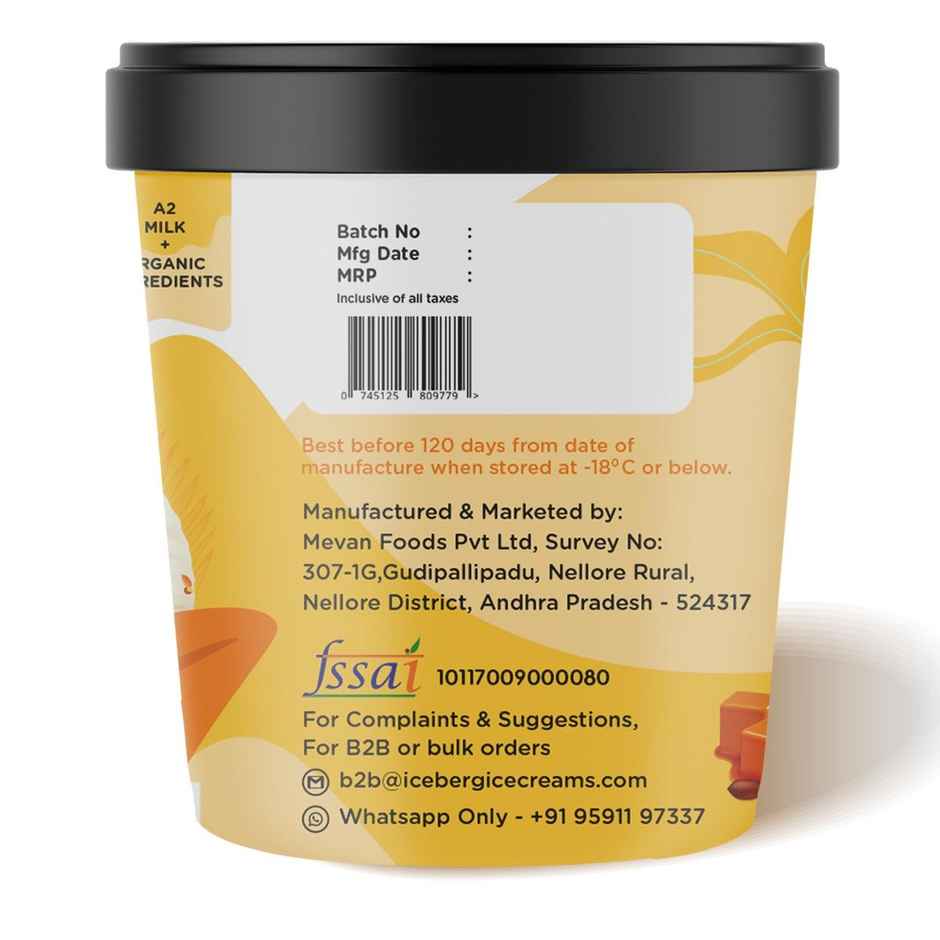Iceberg Caramelnuts Organic Ice Cream Cup