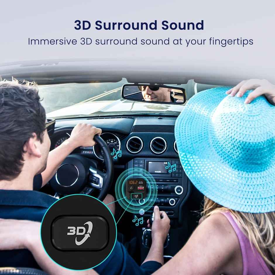 Portronics Auto 10 Plus Car Bluetooth Smart Audio Connector