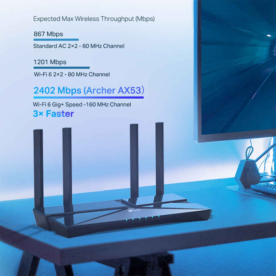 Tp-Link Archer Ax53 Ax3000 Dual Band Gigabit Wi-Fi 6 Router | Ideal For Gaming | Plug And Play