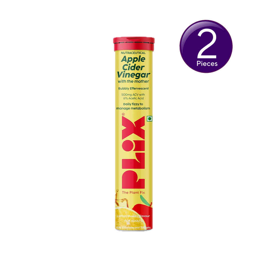Plix Apple Cider Vinegar Effervescent for Weight Loss (Lemon Masala) - Pack Of 1 Combo 