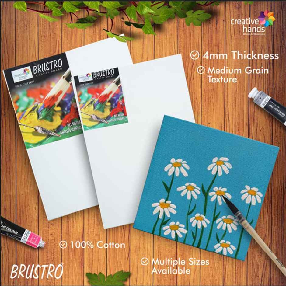 Brustro Canvas Board Medium Grain 8X10