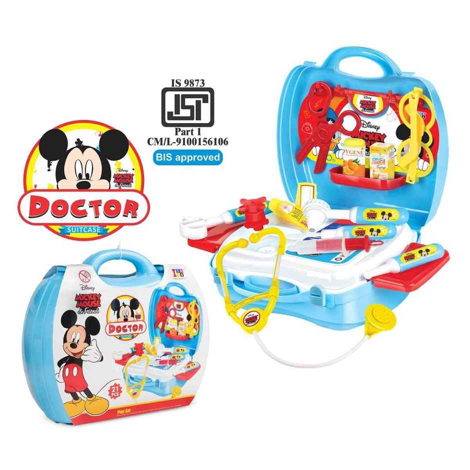 Itoys Suitcase Doctor Play Set- Mickey Mouse | 21 Pcs | Assorted