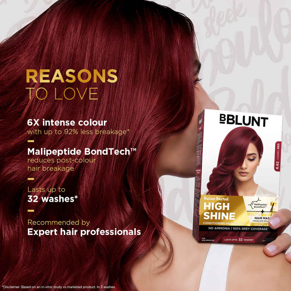 Bblunt Salon Secret High Shine Conditioning Hair Colour | Cherry Red
