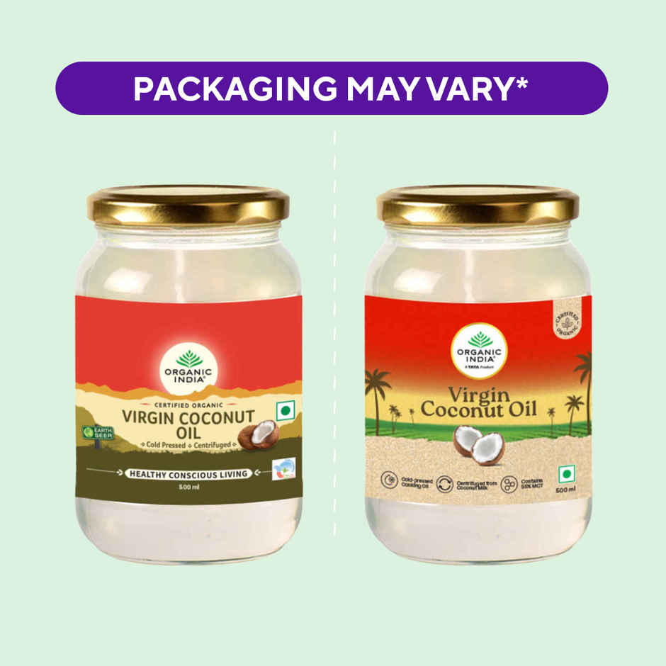 A Tata Product - Organic India Virgin Coconut Cold Pressed Oil | Labs Tested On 250+ Parameters