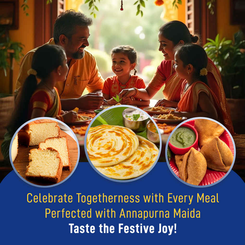 Annapurna Chakki Whole Wheat Atta(1kg) & Annapurna Maida(500gms) Combo 