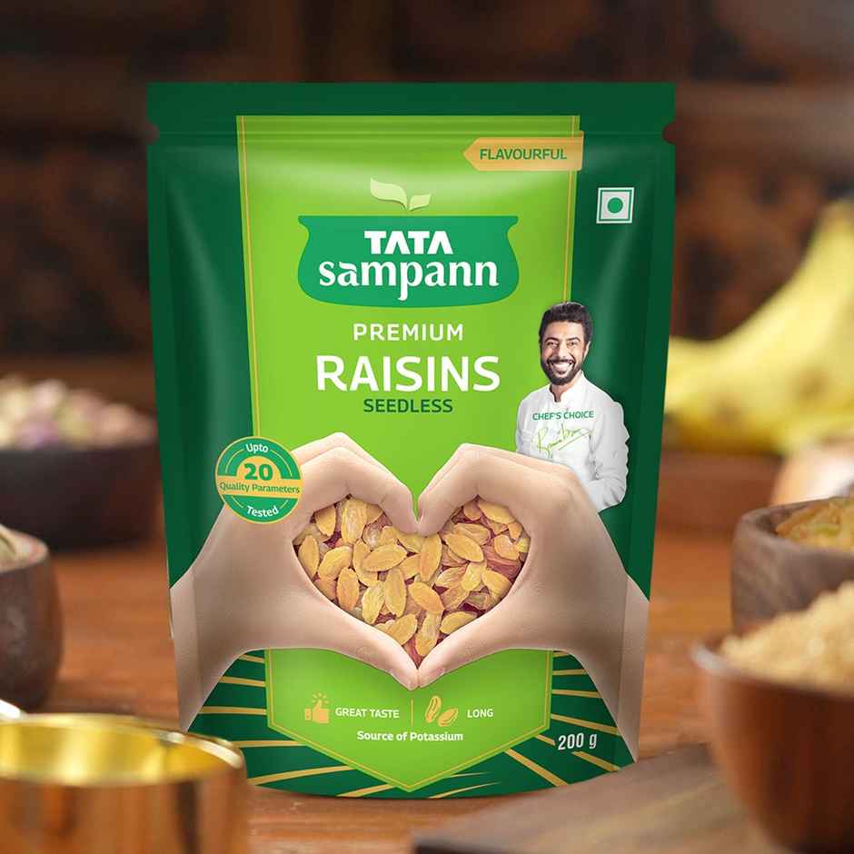 Tata Sampann Absolutely Pure Premium Raisins/Kishmish Seedless