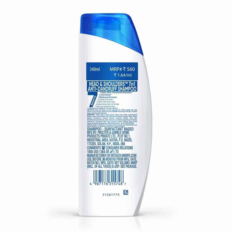 Head & Shoulders Anti-Dandruff Shampoo With 7 Benefits