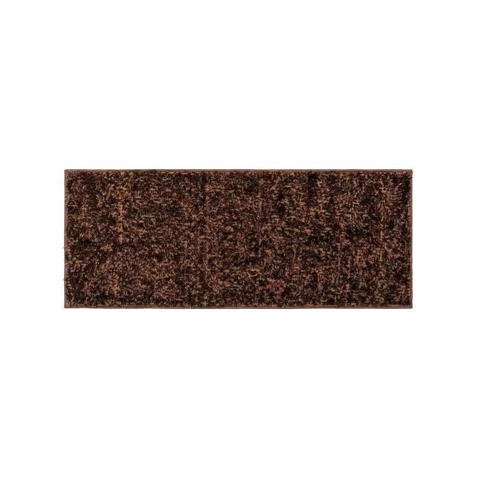 Homeharmony Anti- Skid Brown Furry Door Mat | 54 x 140 cm