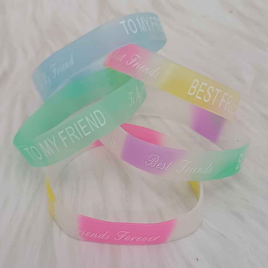 Friendship Bands Rubber Pastel Colour Multi | Assorted | Pack Of 5 | Gullak