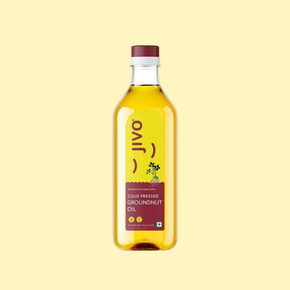 Jivo Groundnut (Peanut) Cold Pressed Oil | Vitamin Fortified Cooking Oil