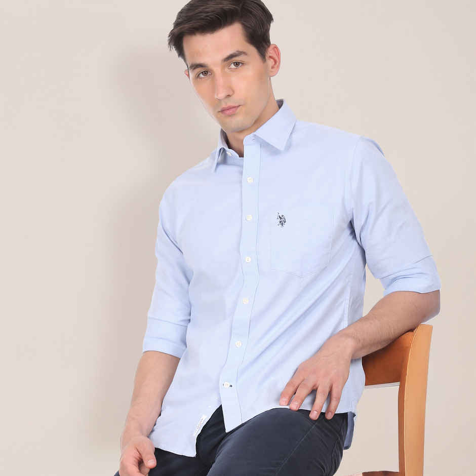 U.S. Polo Assn. | Shirts | M | Pack Of 1 | Light Blue