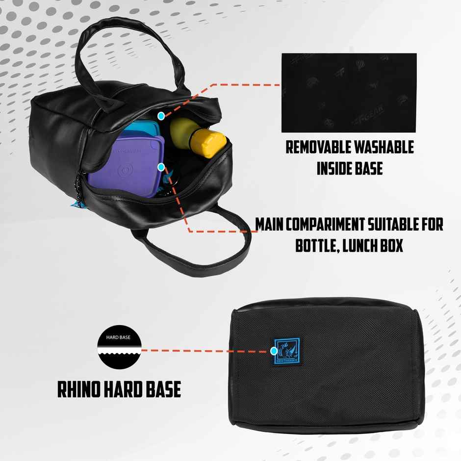 F Gear Modish Black Lunch Bag