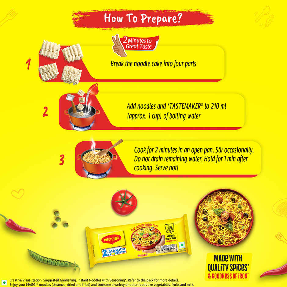 MAGGI 2-Minute Instant Noodles | Masala Noodles | Made With Quality Spices