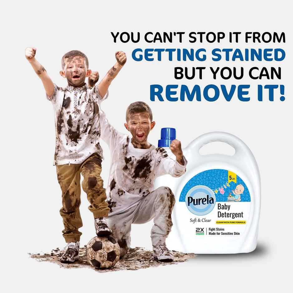 Purela Baby Laundry Liquid Detergent Washing Liquid For Baby Clothesleaf Love 5 l