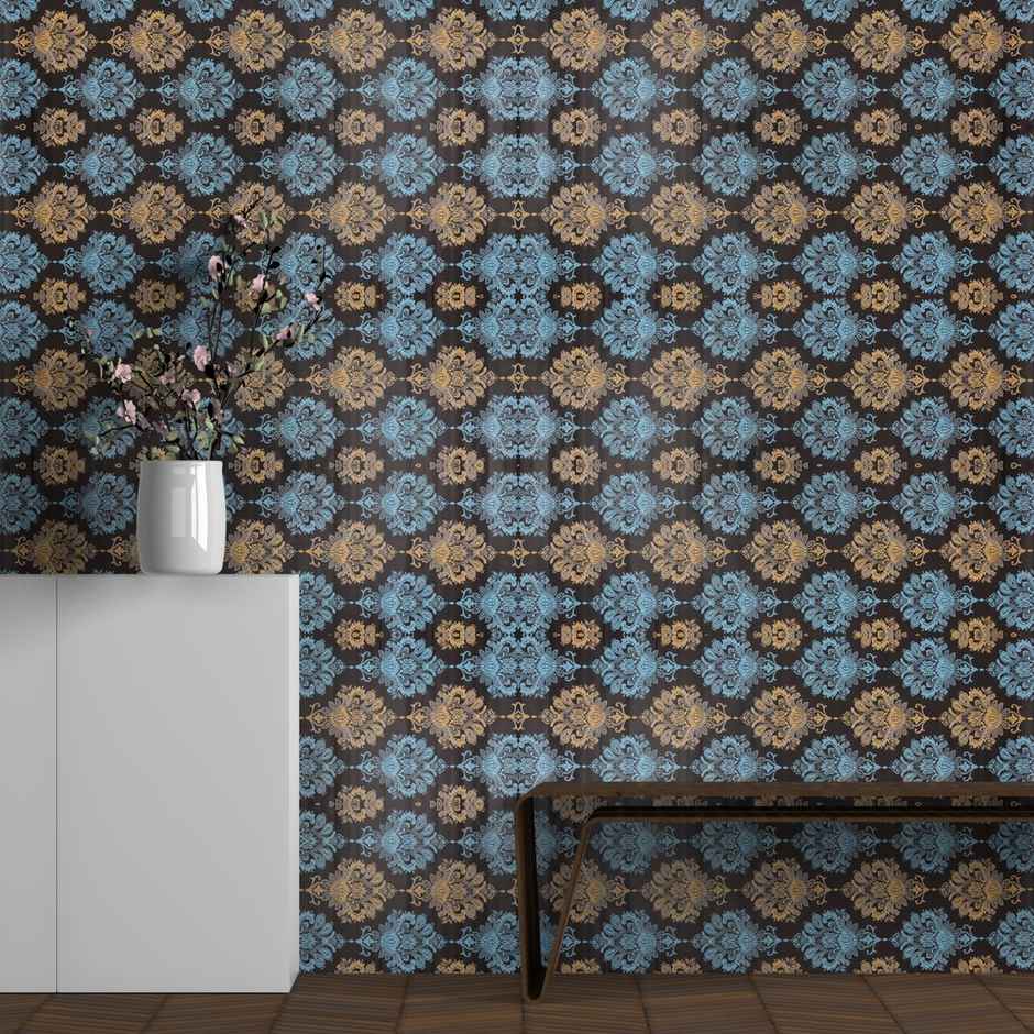 BAY6 Black And Gold Self Adhesive Wallpaper - 500 x 45 cm | Pack Of 1