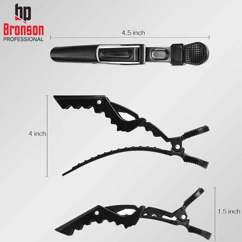 Bronson Professional Crocodile Hair Clips - 5 Pcs ( Color May Vary)