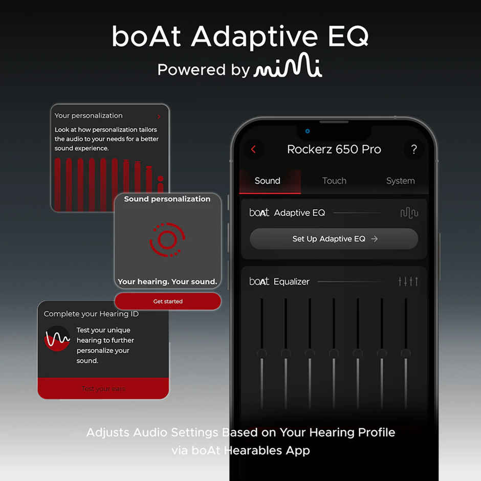 boAt Rockerz 650 Pro Bt Headphones W/ Dolby Audio | 80H Playtime | Iris Black