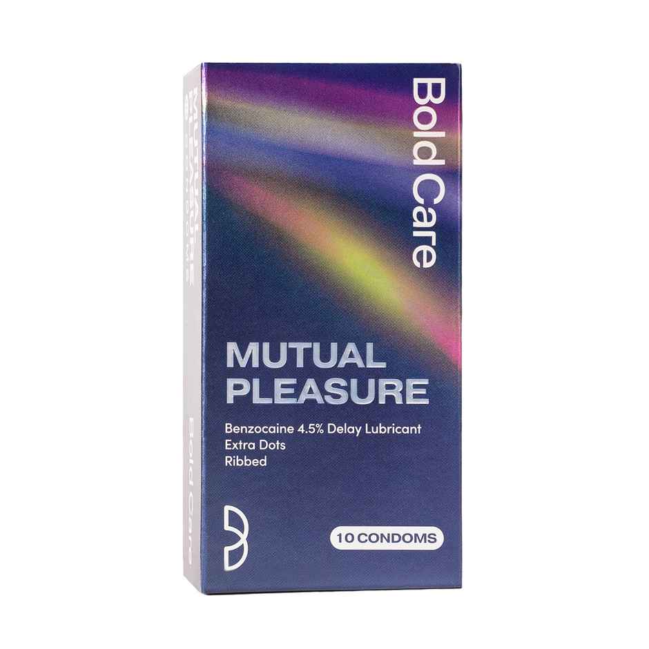 Bold Care Extend Delay Spray With Lidocaine 10% (20g) & Bold Care 404 Mutual Pleasure Condoms For Men (Pack Of 10) (10pc) Combo