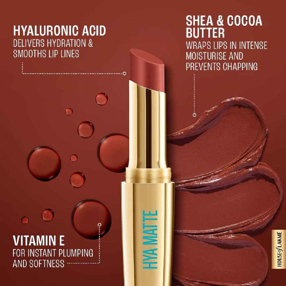 Lakme 9to5 Hya Matte Lipstick | Power Peach