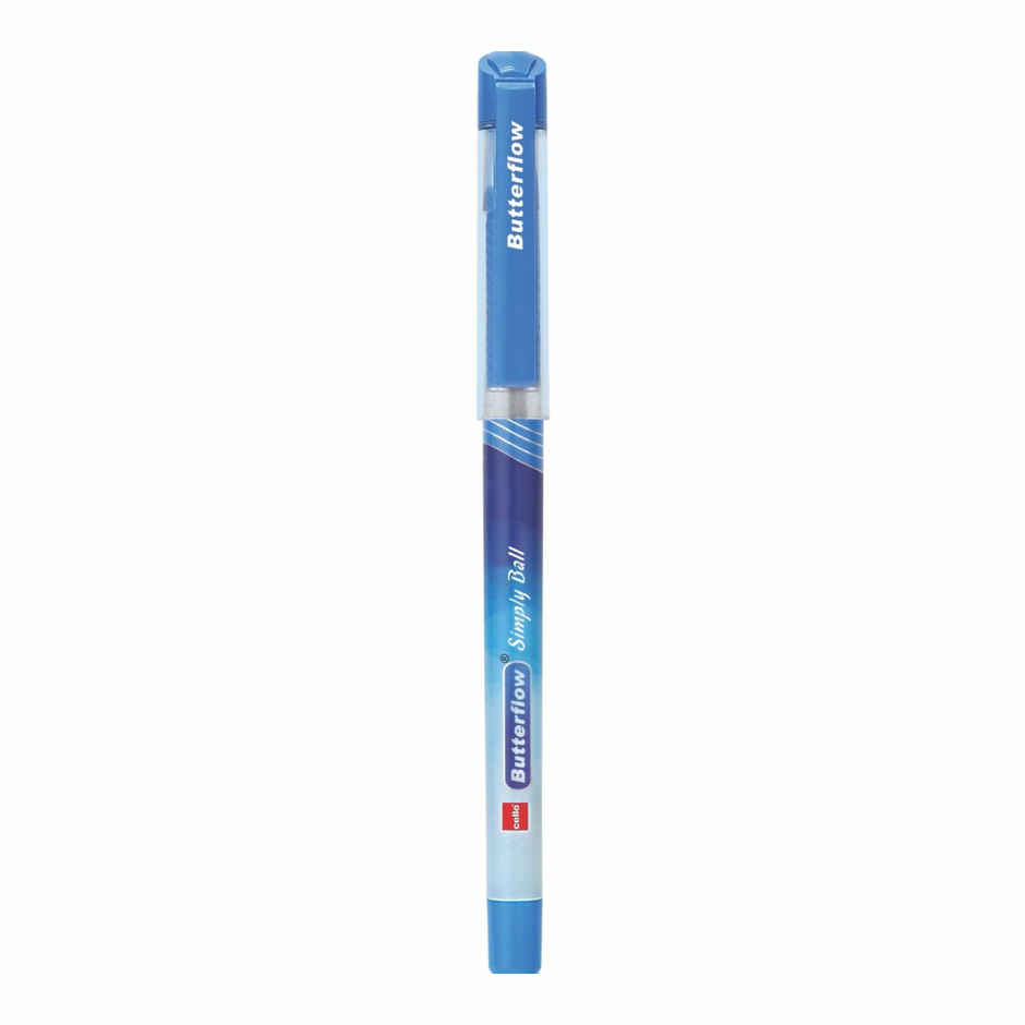 Cello Butterflow Simply Ball pen Blue 5 pcs Pouch