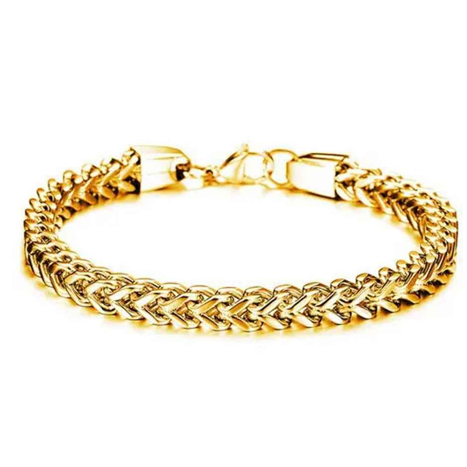 Fashion Frill Men's Criss Cross Bracelet Gold Regular