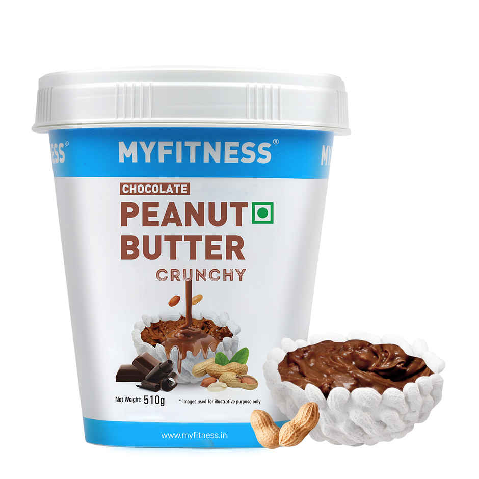 Myfitness Chocolate Peanut Butter Crunchy (510g) & Pro.Fitness Choco Peanut Butter Protein Bar (34g) Combo