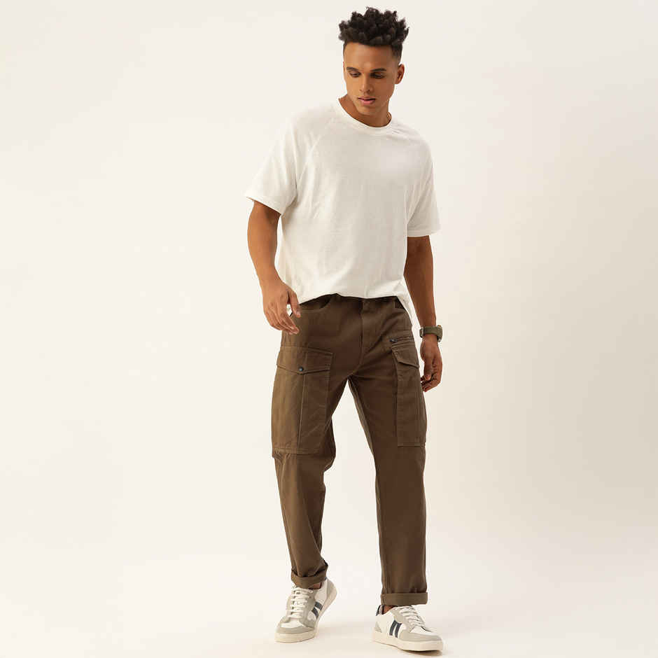 Bene Kleed Men's Relax Fit Cargo Trousers | Brown - 30