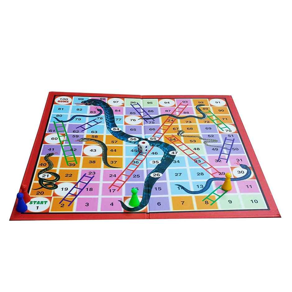 Ekta 4 In 1 Family Strategy Board Game Tambola Chess Ludo And Snakes & Ladders Family Game