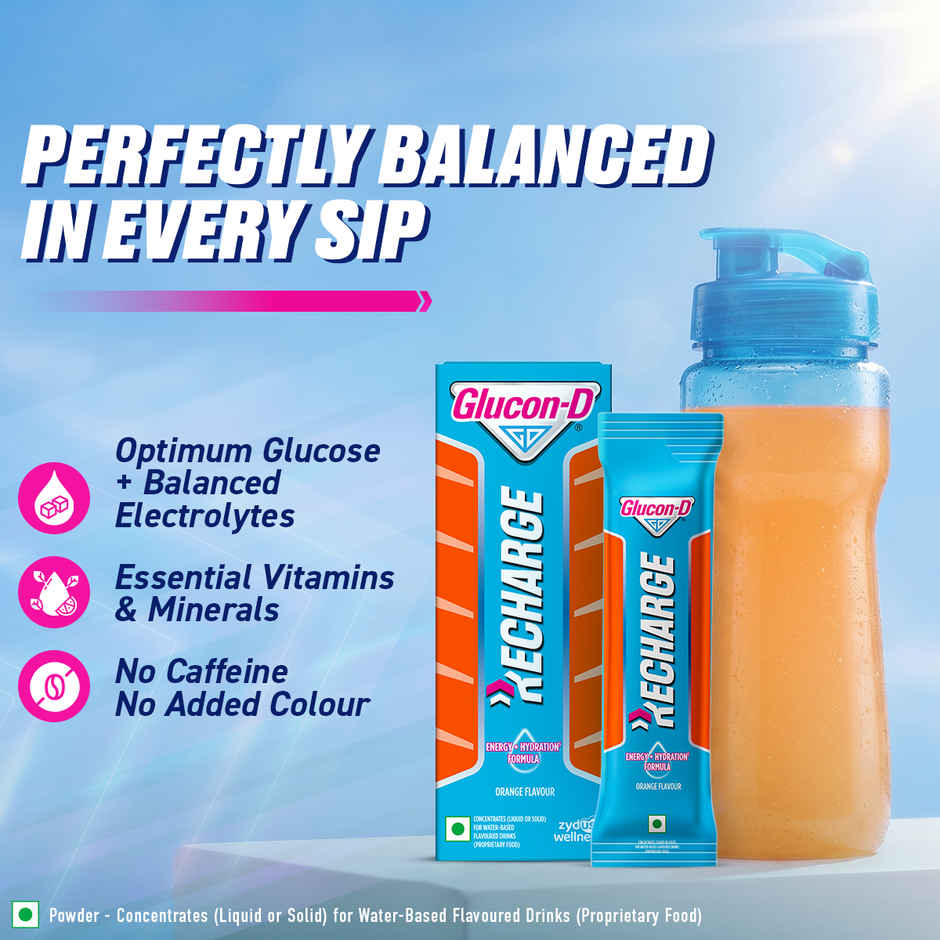 Glucon-D Recharge Instant Energy Drink Sachet | Orange