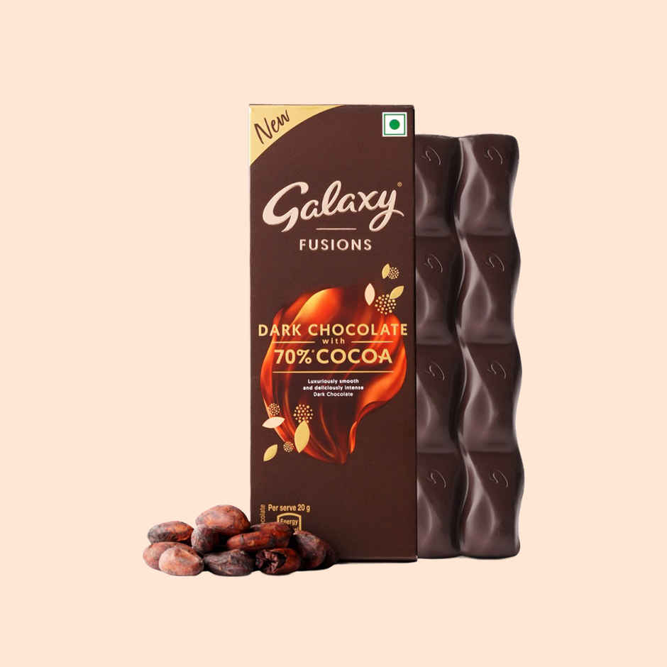 Galaxy Fusions Dark Chocolate Bar With 70% Cocoa