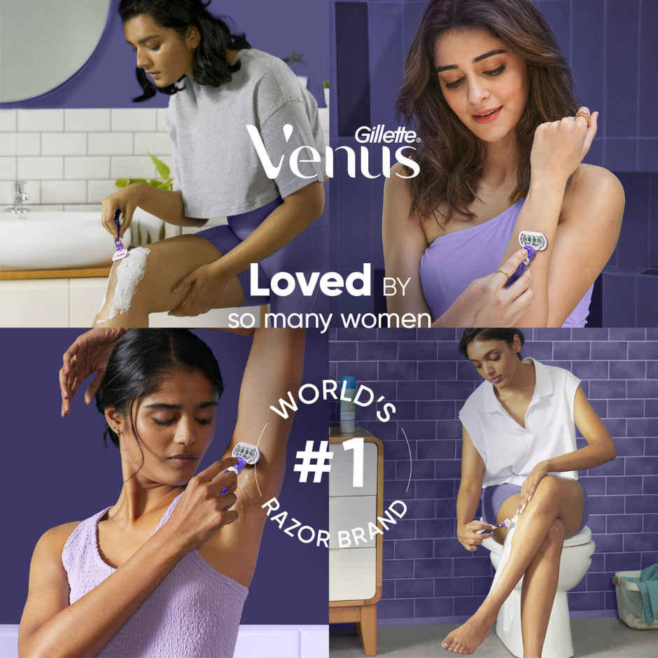 Venus Smooth Curves | Swirl | Hair Removal Razor for Women, 1 Razor