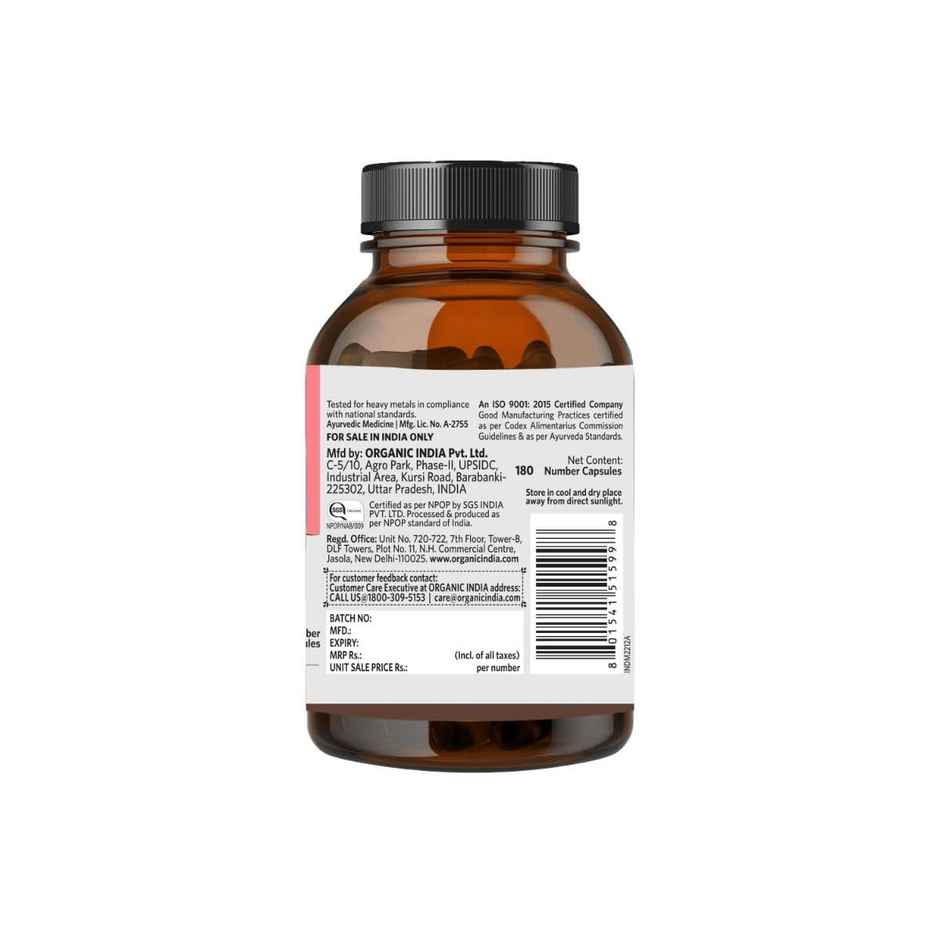 Organic India Ashwagandha Ayurvedic VEG Capsule 180