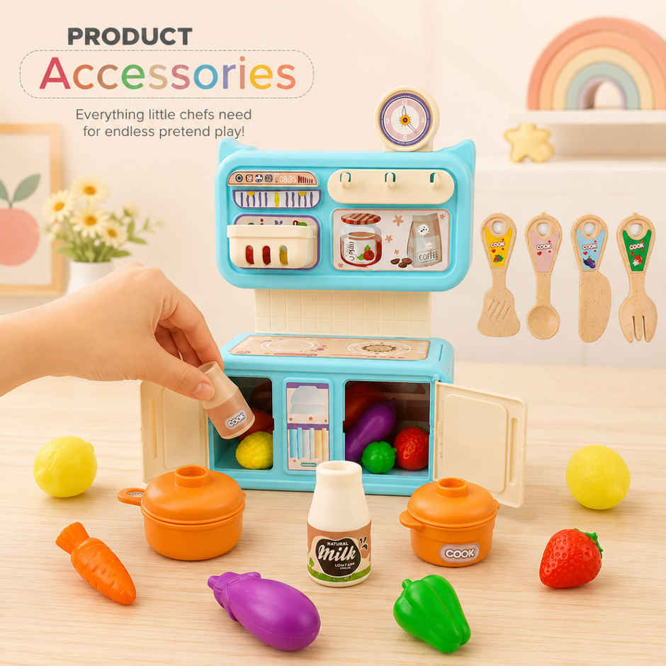 Toytale Dream Kitchen Set Small | Kids & Girls Cooking Play Set | Birthday Gift for Kids 3+