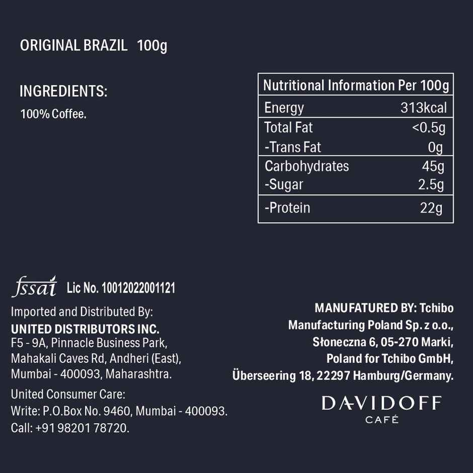 Davidoff Brazil Instant Coffee | 8/12 Intensity