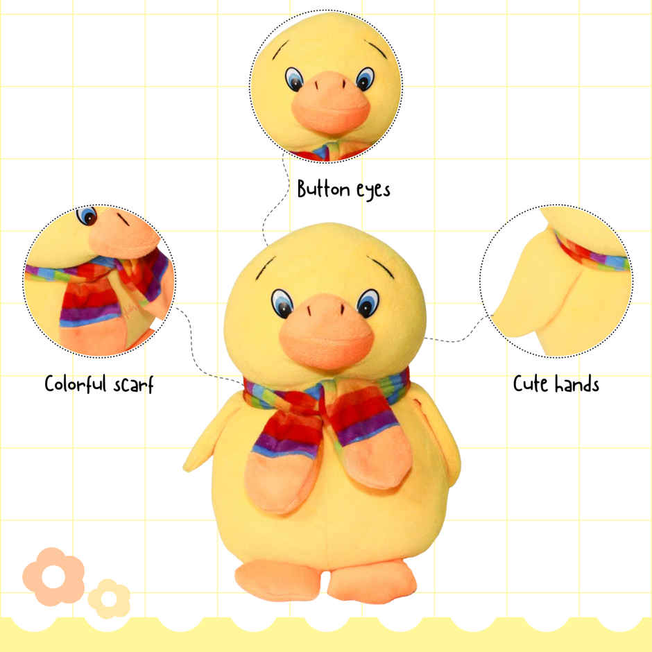 Toytales Derby Duck 25cm |Soft Toy | Plushie Stuffed Toys For Kids | Birthday Gifts | Gift For Kids